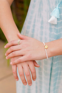 Clamshell Moonstone Bracelet