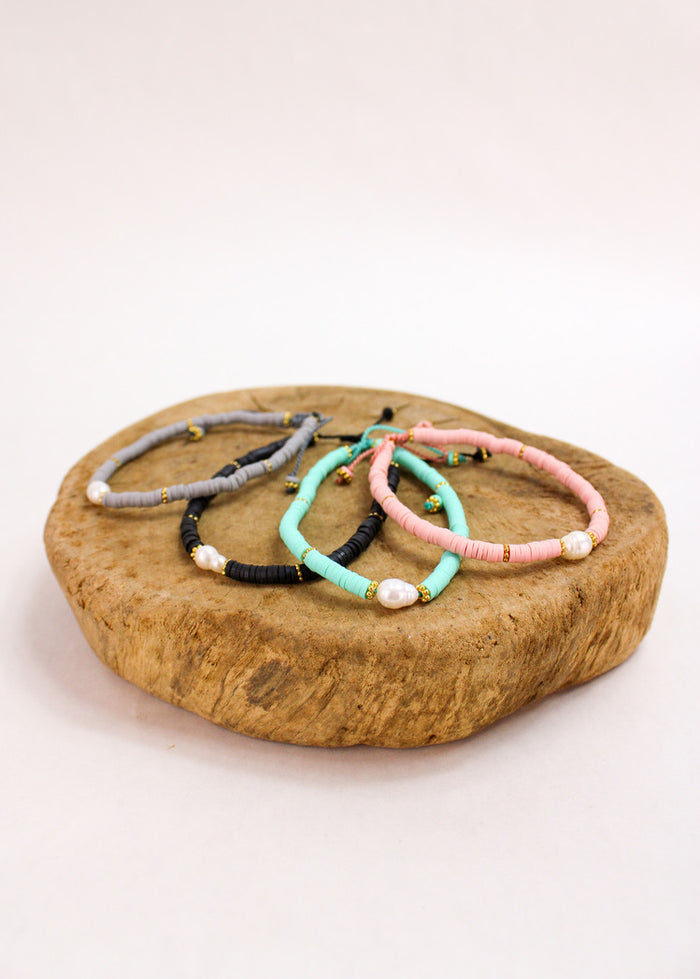 Fimo Single Pearl Pull Bracelet | Shop Bali Queen