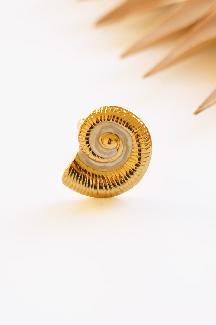 Sundial Gold Shell Rings | Shop Bali Queen