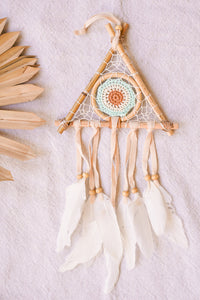 Mini Evil Eye Triangle Dreamcatcher