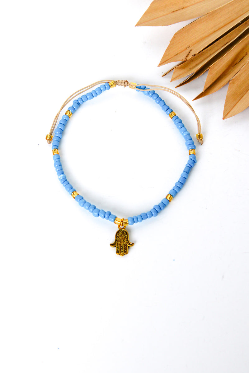 Under the Sun Solid Hamsa Anklet