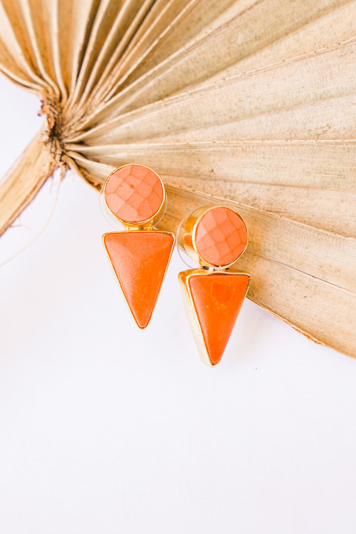 Dasha Tangerine Quartz Earring