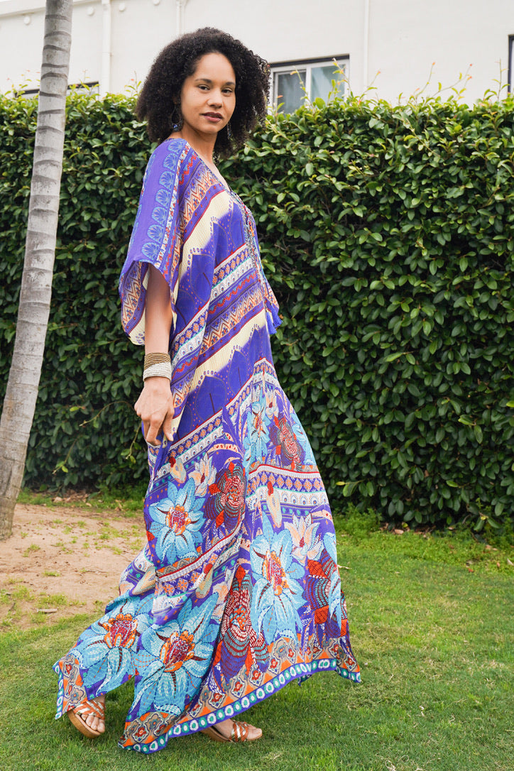 Bombay Jeweled Long Caftan