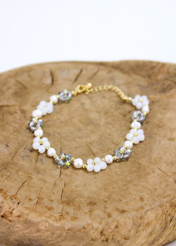 La Perla Crystal Flower Bracelet | Shop Bali Queen