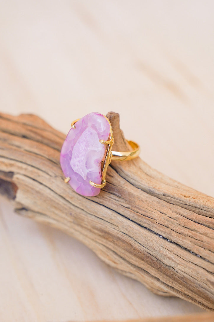 Dasha Pink Chalcedony Ring