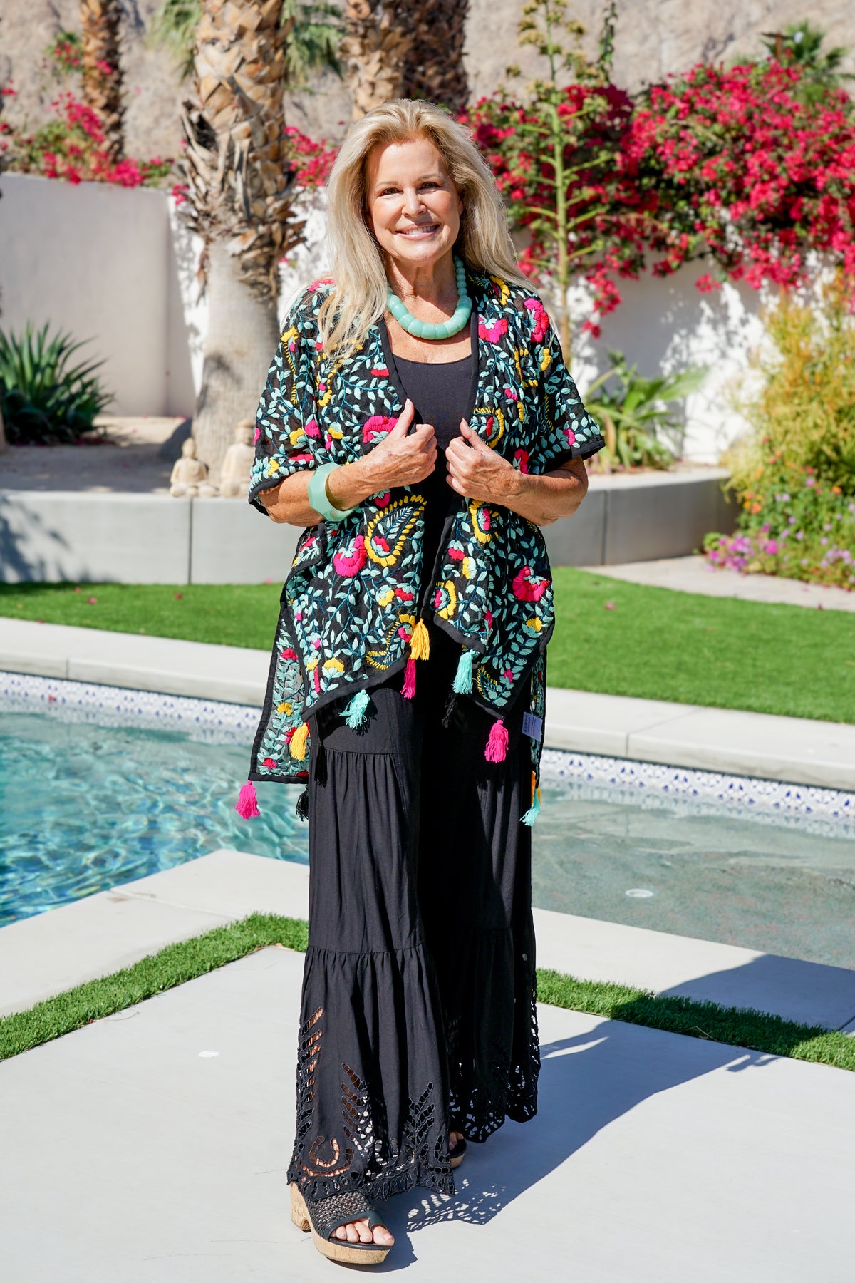Boho Blossom Midi Kimono | Shop Bali Queen
