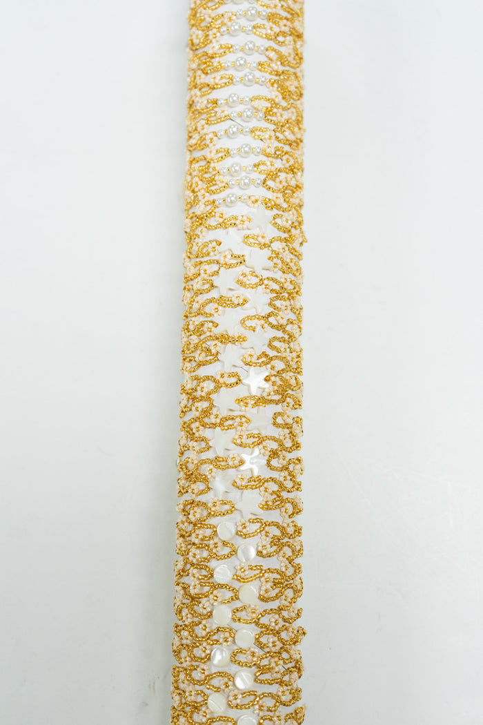 Golden Pearl Lace Bracelet Tube