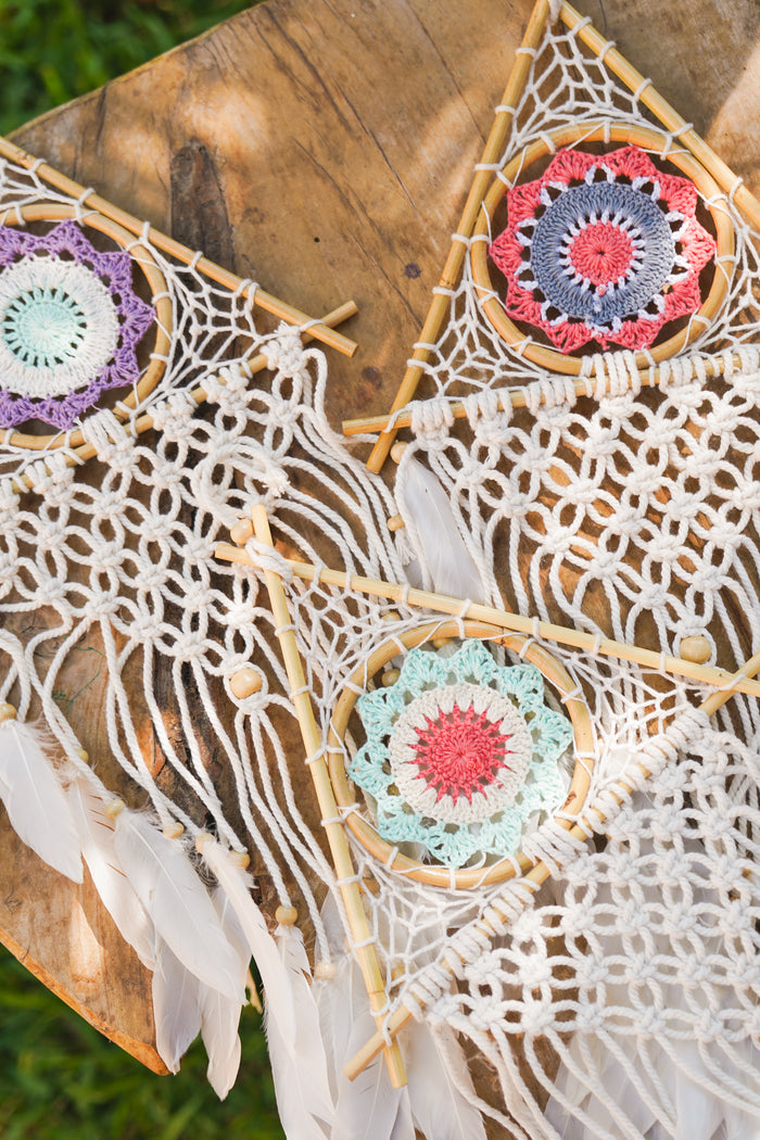 Medium Mandala Triangle Dreamcatcher | Shop Bali Queen