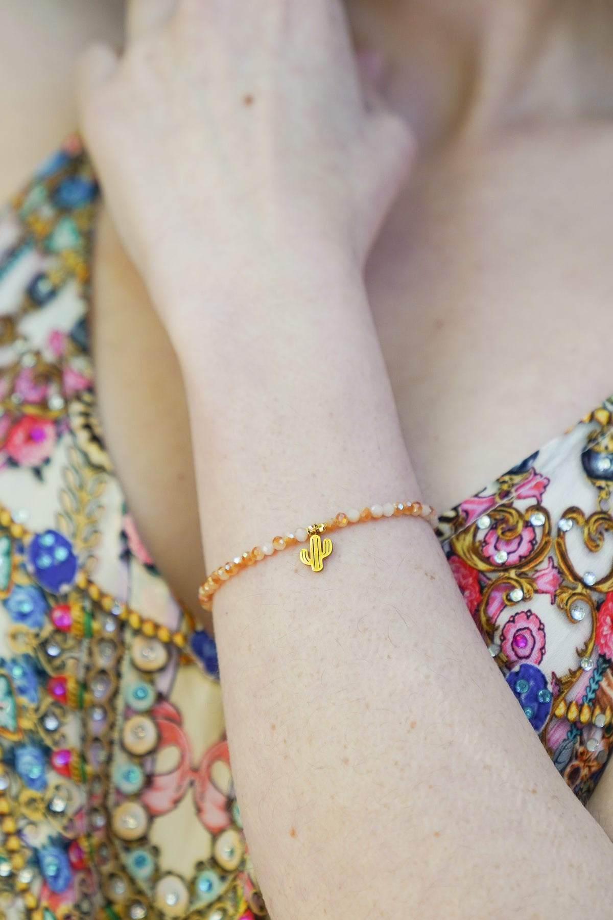 Cactus Rose Quartz Bracelet