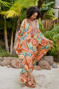 Bombay Jeweled Long Caftan