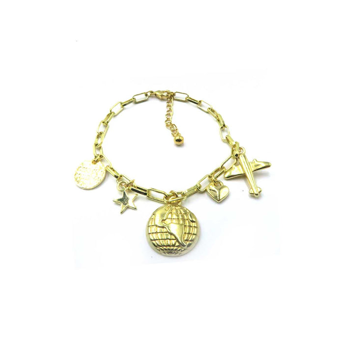 Jetsetter Gold Charm Bracelet | Shop Bali Queen