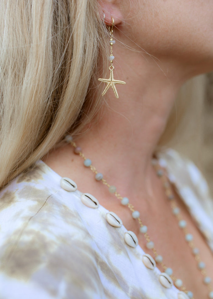 Naples Starfish Stone Earrings