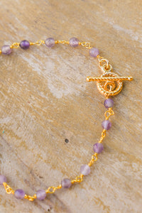18K Toggle Evil Eye Amethyst Bracelet | Shop Bali Queen