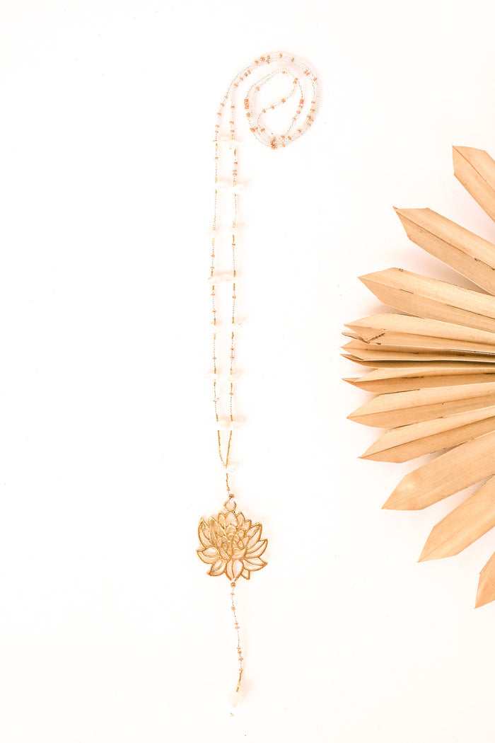 Lotus Pearl Necklace | Shop Bali Queen