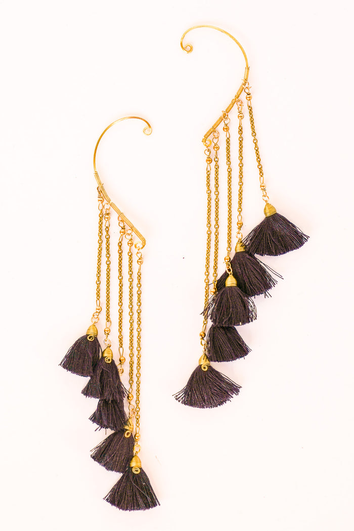 Tiered Tassel Ear Cuff | Shop Bali Queen