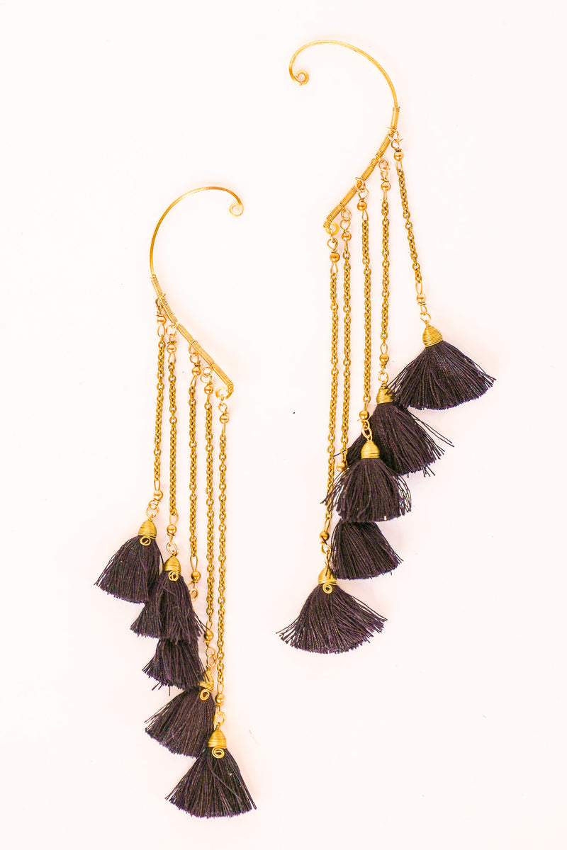 Tiered Tassel Ear Cuff | Shop Bali Queen