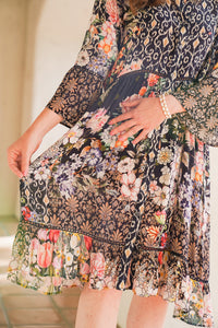 Bombay Long Sleeve Shirt Dress | Shop Bali Queen