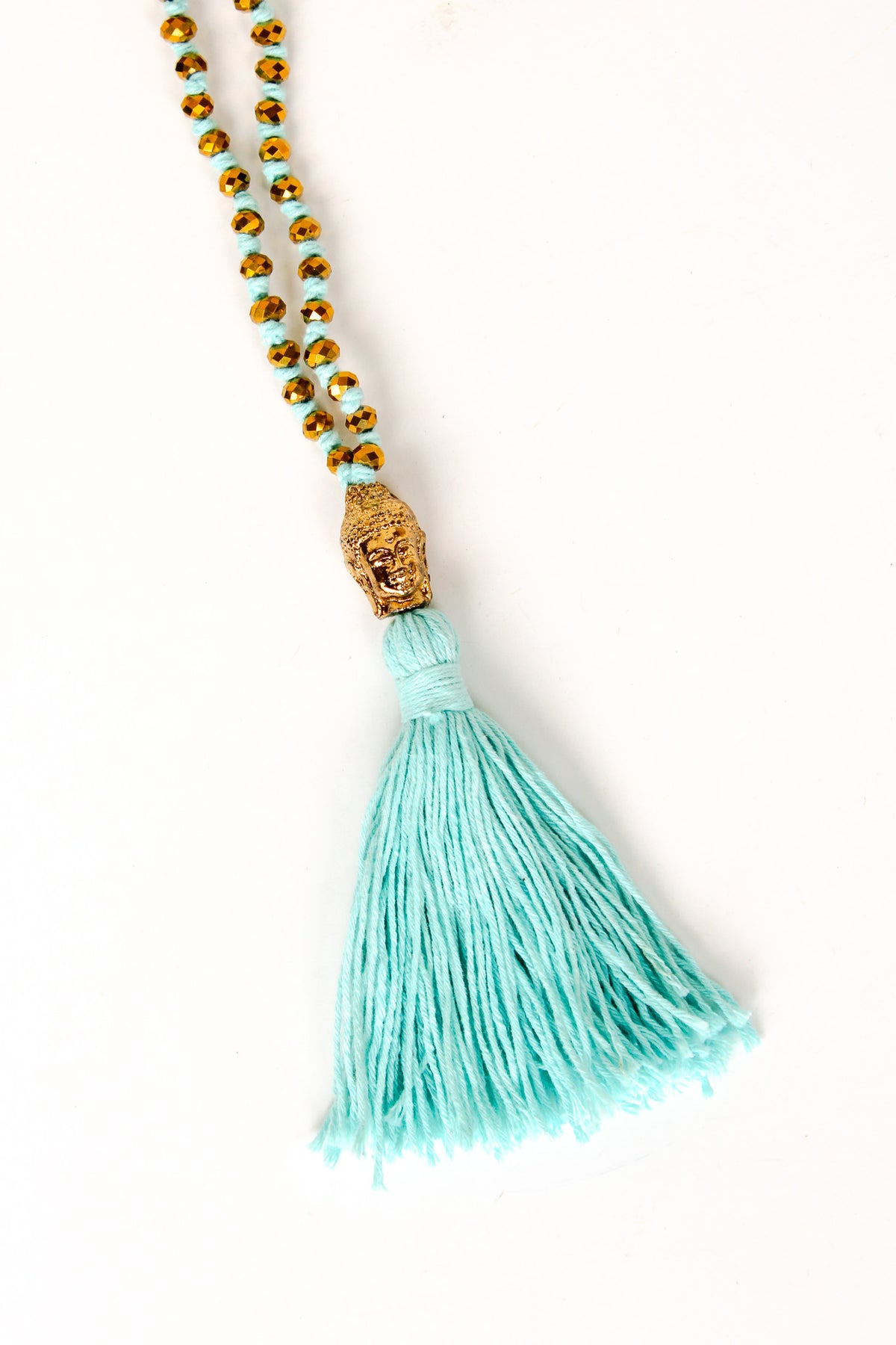 Cotton Buddha Tassel Necklace