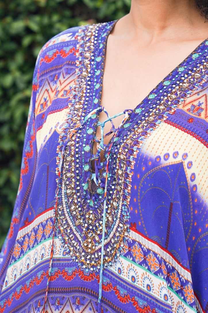 Bombay Jeweled Long Caftan