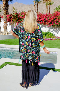 Boho Blossom Midi Kimono | Shop Bali Queen