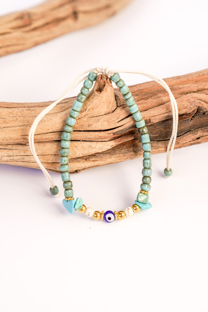 Mini Evil Eye Stone Bracelet | Shop Bali Queen