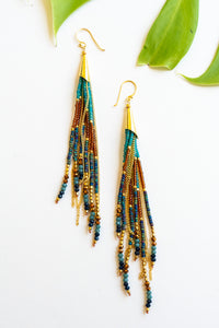 Sunset Tassel Beaded Earrings | Shop Bali Queen