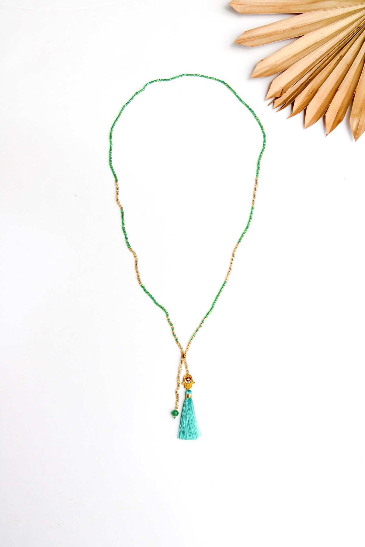 Happy Hamsa Tassel Necklace