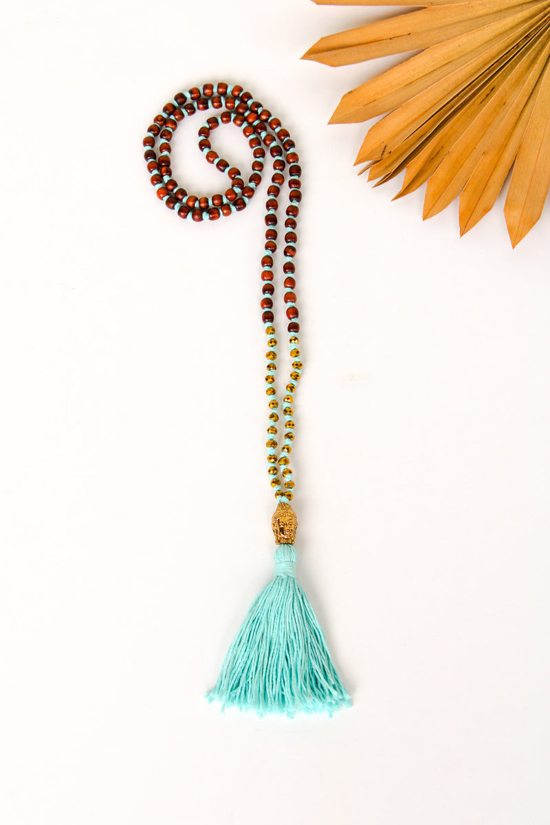 Cotton Buddha Tassel Necklace