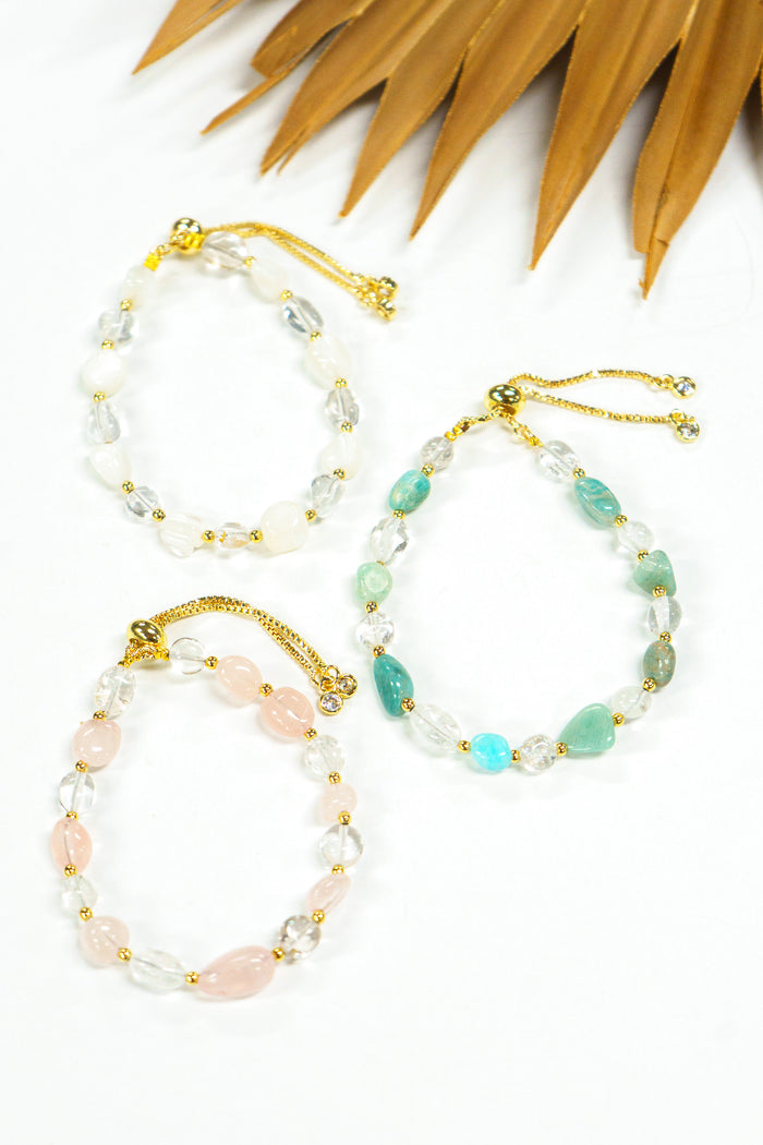 Beach Pebbles Stone & Crystal Bracelet | Shop Bali Queen