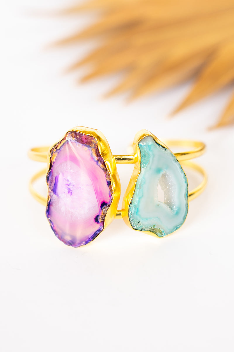 Dasha Agate Druzy Cuff | Shop Bali Queen