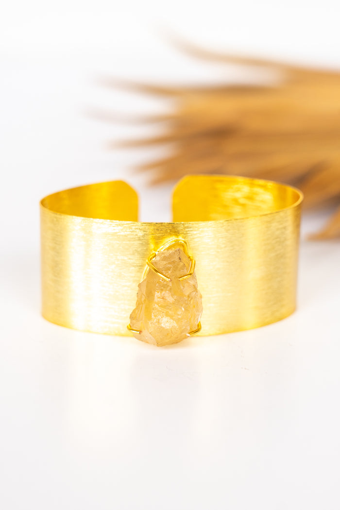 Dasha Crystal Golden Cuff | Shop Bali Queen