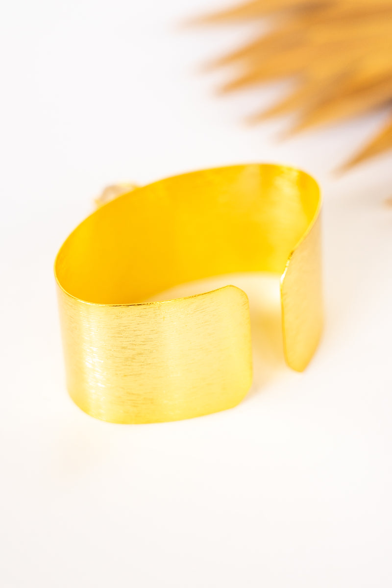 Dasha Crystal Golden Cuff | Shop Bali Queen