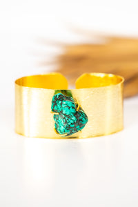 Dasha Turquoise Golden Cuff | Shop Bali Queen