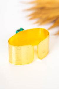 Dasha Turquoise Golden Cuff | Shop Bali Queen