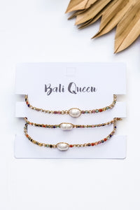 Three For Me Pearl Bracelet Pack | Shop Bali Queen