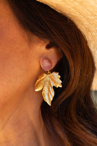 Dasha Pink Chalcedony Palm Earring | Shop Bali Queen