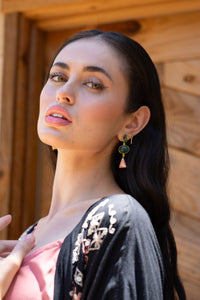 Dasha Labradorite & Coral Drop Earring | Shop Bali Queen