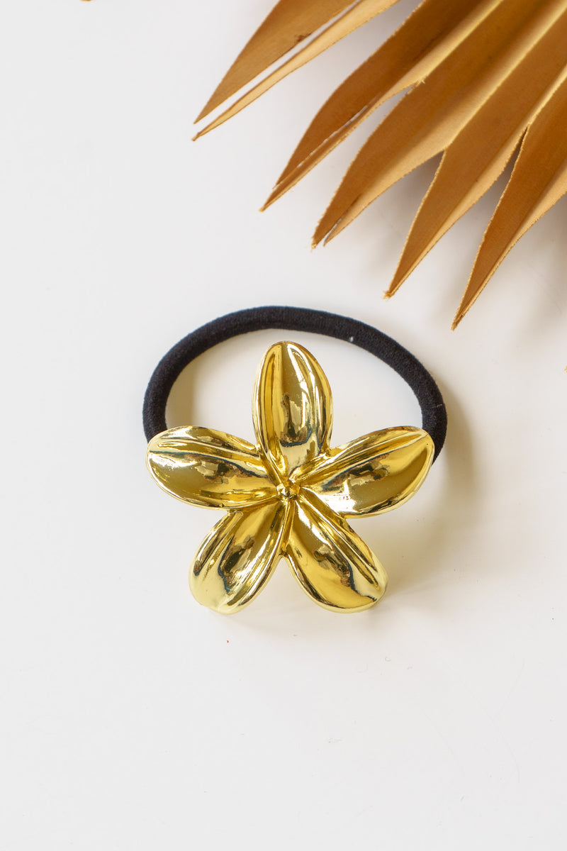 Golden Plumeria Hair Tie | Shop Bali Queen