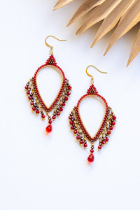 Thai Crystal Teardrop Chandelier Earrings | Shop Bali Queen