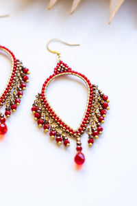 Thai Crystal Teardrop Chandelier Earrings | Shop Bali Queen