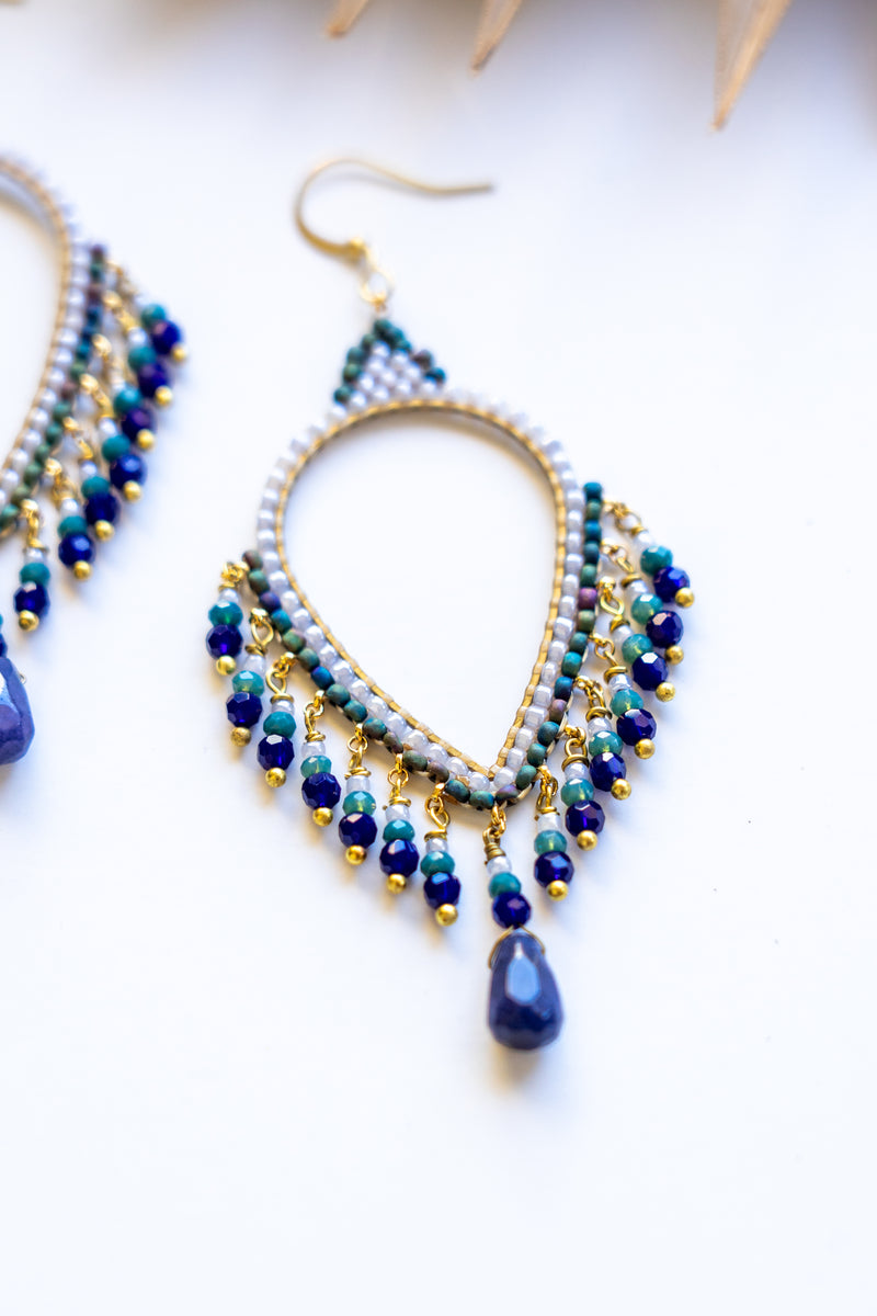 Thai Crystal Teardrop Chandelier Earrings | Shop Bali Queen
