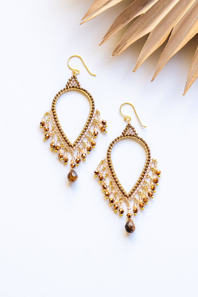Thai Crystal Teardrop Chandelier Earrings | Shop Bali Queen
