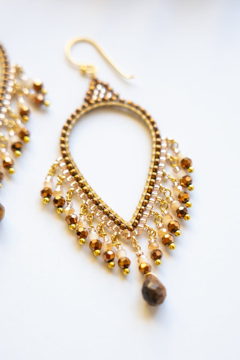 Thai Crystal Teardrop Chandelier Earrings | Shop Bali Queen