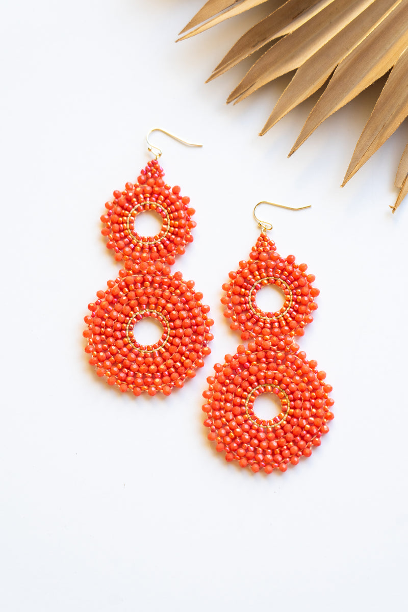 Thai Crystal Double Circle Earrings | Shop Bali Queen