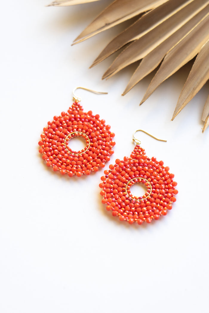 Thai Round Crystal Earrings | Shop Bali Queen