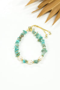 Beach Pebbles Stone & Pearl Bracelet | Shop Bali Queen