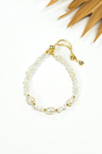 Beach Pebbles Stone & Pearl Bracelet | Shop Bali Queen