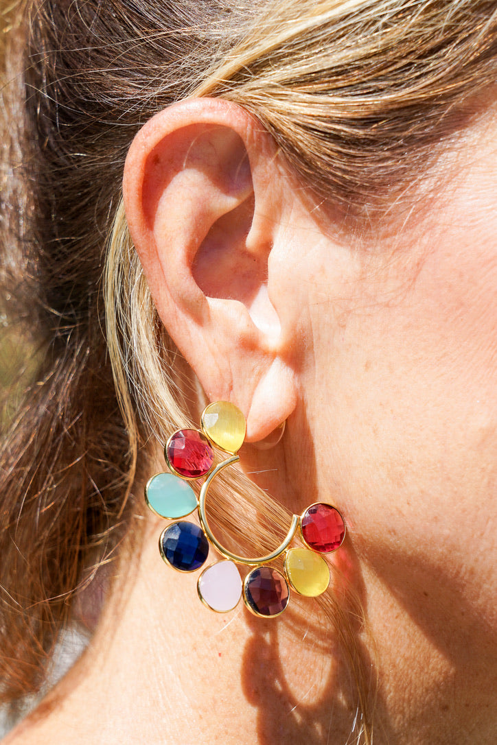 Dasha Crescent Chalcedony Earring | Shop Bali Queen