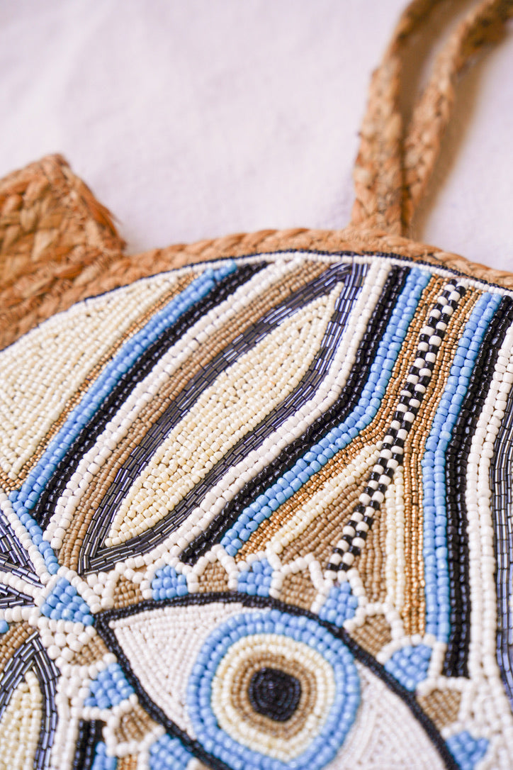 Evil Eye Jute Bag | Shop Bali Queen