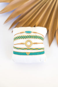 Crystal 5 Pack Pull Bracelet Tray (Turquoise) | Shop Bali Queen